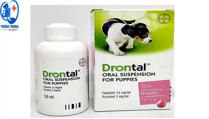 Thuốc tẩy giun Drontal cho chó con
